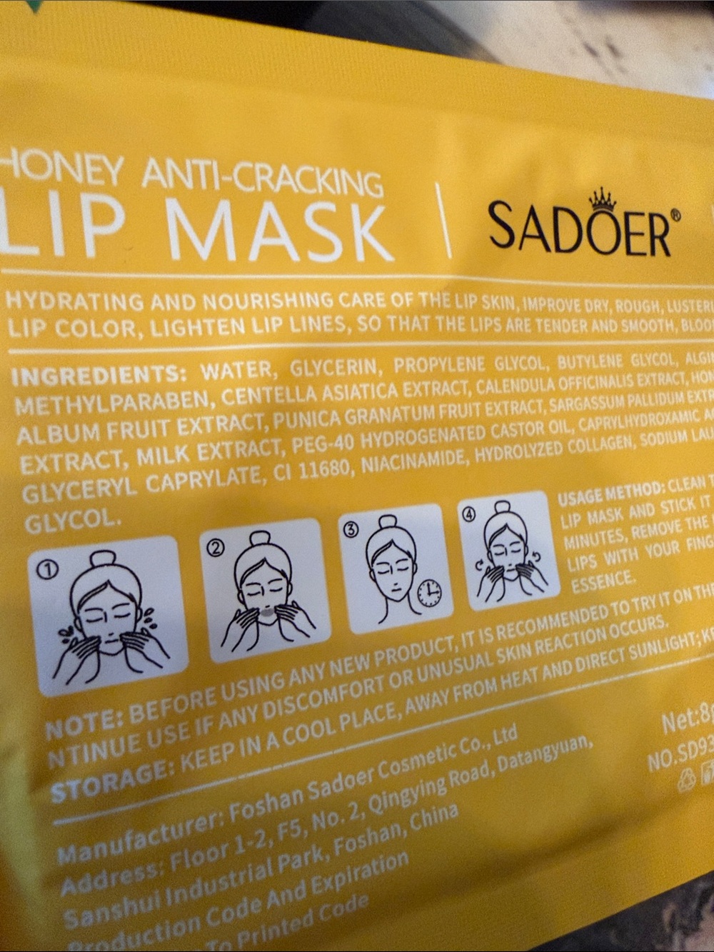 Sadoer hydrating & Nourishing Lip Mask Pack Assorted Aloe, Honey, Avocado,Orange - Picture 6 of 12